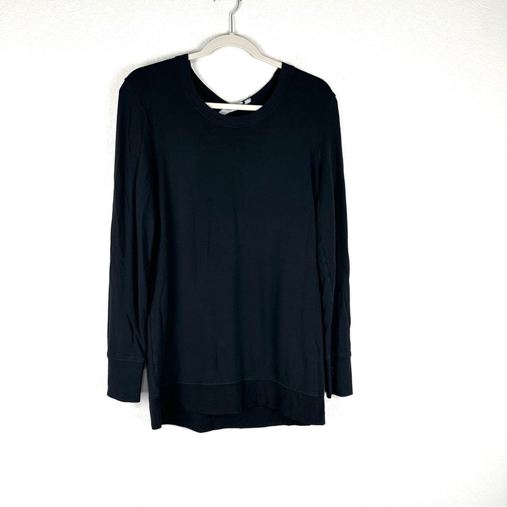 Athleta Black Coaster Go-To Long Sleeve Sweatshirt Size Small
